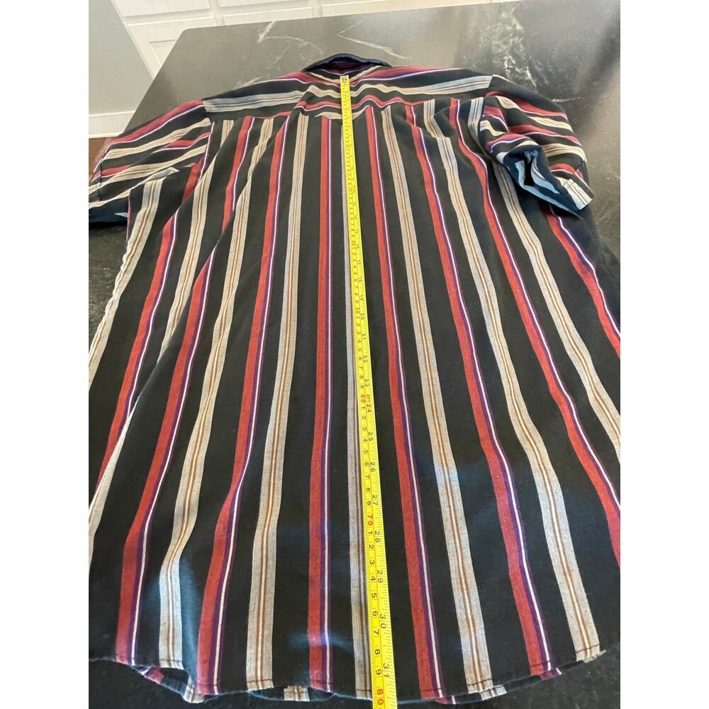 Panhandle Slim Short sleeve Vintage pearl snap western shirt size L 17 neck - Picture 5 of 8